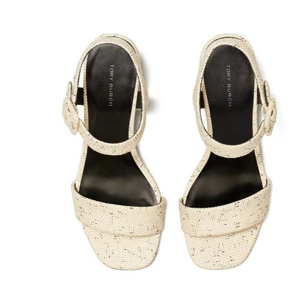 TORY BURCH Double T City Sandal, Grain, 9, NWT - Picture 3 of 4